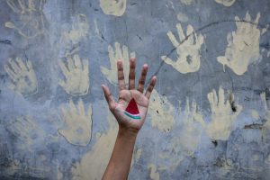 Palm with Painted Watermelon Support Palestine